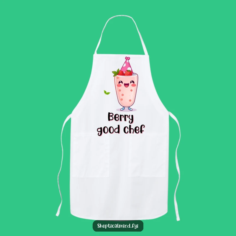 Funny Berry Smoothie Apron - Party Hat Kitchenwear - Festive Gift