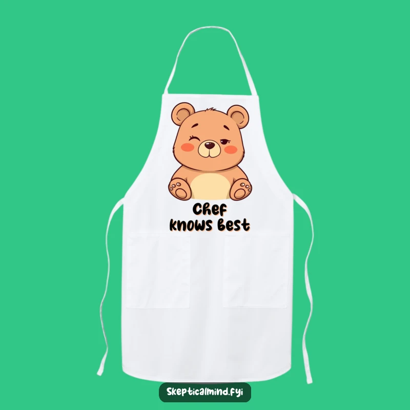 Funny Bear Smooth Chef Apron - Unique Gift for Confident Cooks