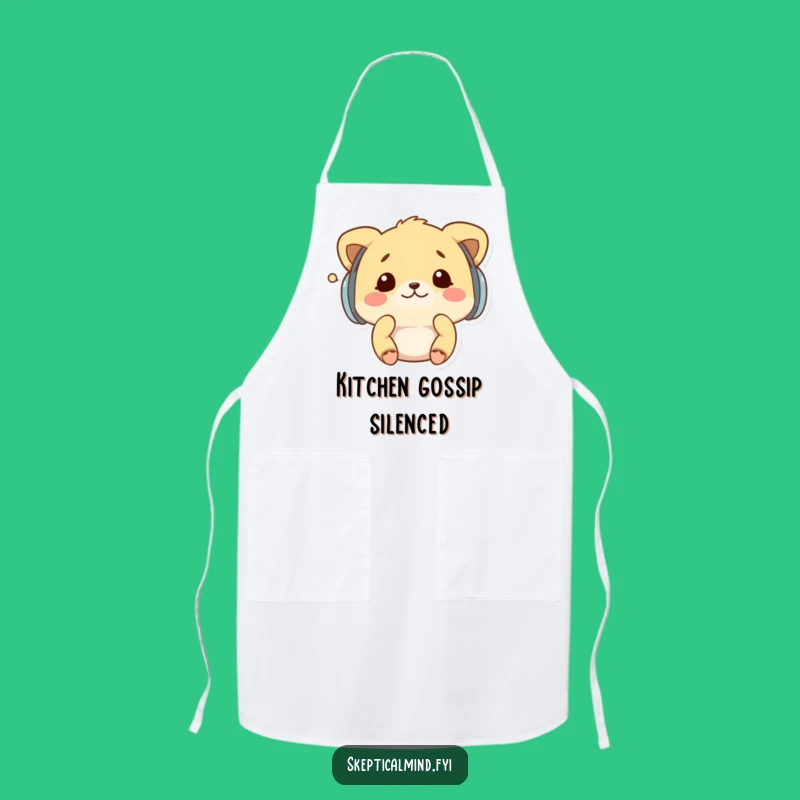 Funny Kawaii Animal Earmuffs Apron - Cook with Uninterrupted Focus