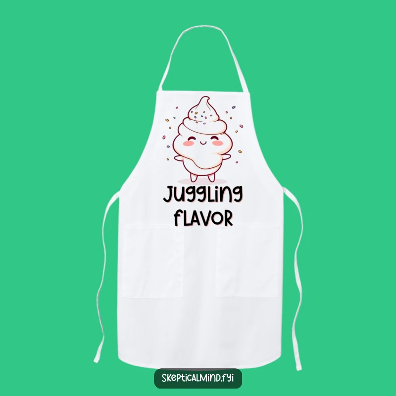 Funny Sour Cream Juggler Apron: Bake with Hilarious Flair