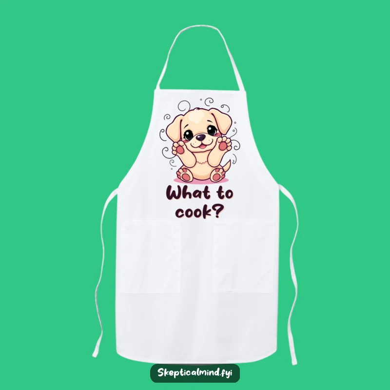 Funny Puppy Indecision Apron - Cook with Playful Dilemmas and Humor