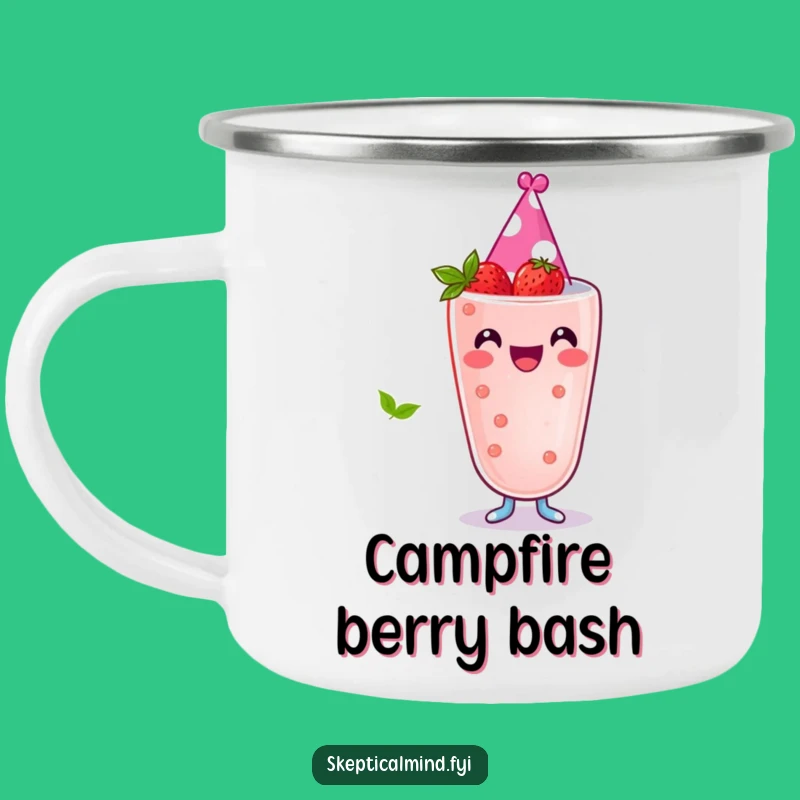 Funny Berry Smoothie Camping Mug - Party Hat Travel Cup - Gift