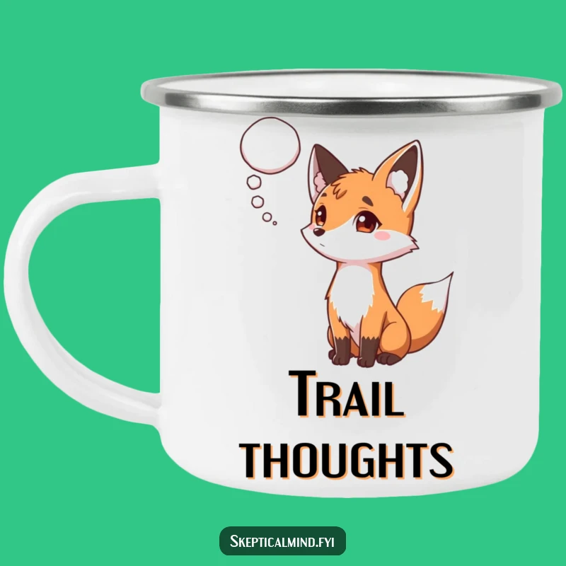 Funny Curious Fox Camping Mug - Sip and Ponder with Outdoor Humor