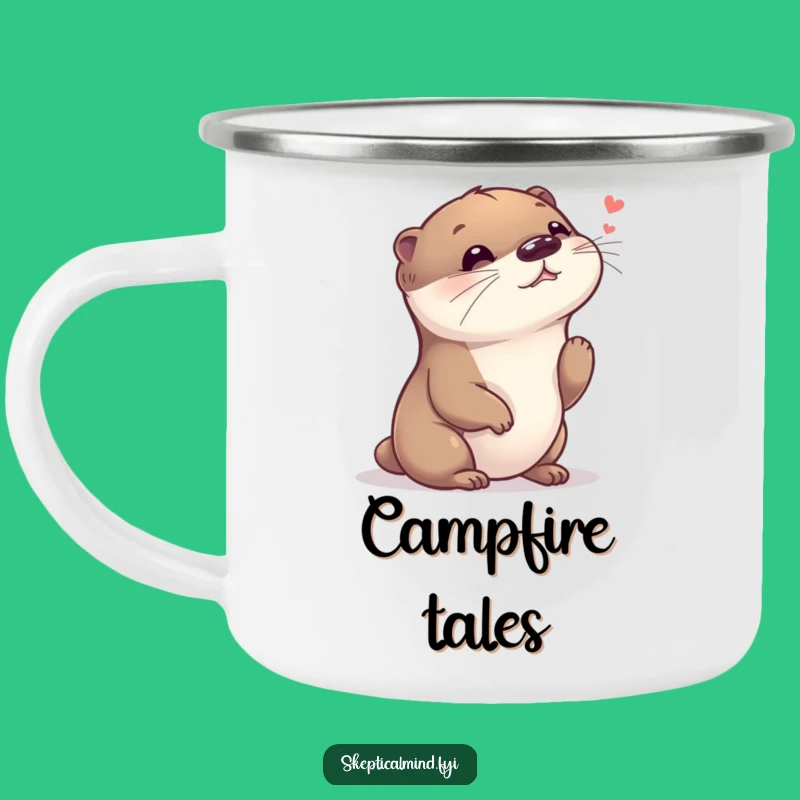 Funny Giggling Otter Camping Mug - Share Campfire Secrets with Humor