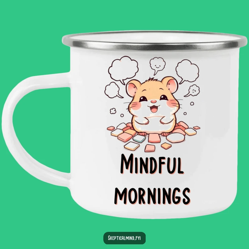 Funny Hamster Idea Enamel Mug - Outdoor Gift for Dreamers