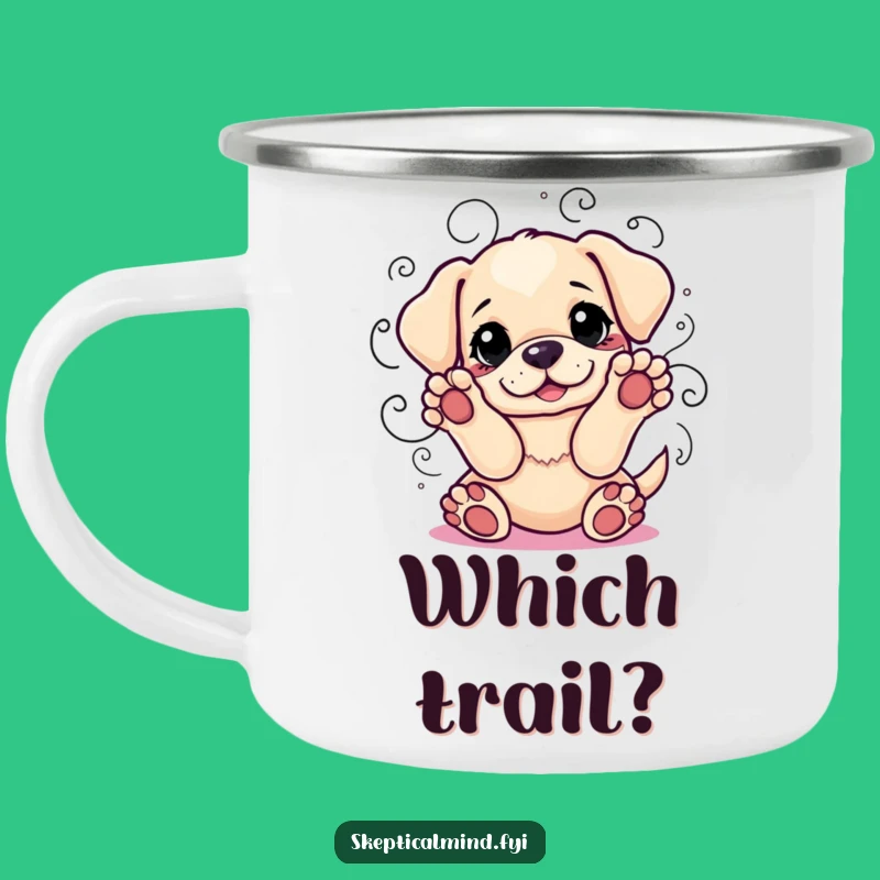 Funny Puppy Indecision Camping Mug - Navigate Choices with Outdoor Humor