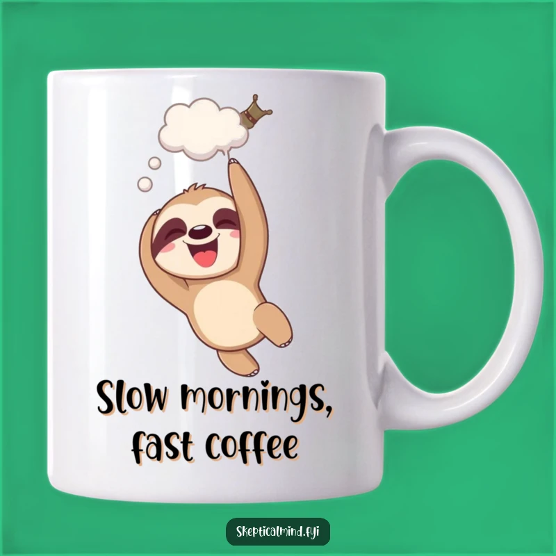 Funny Giggling Sloth Mug - Slow and Steady Laugh Gift