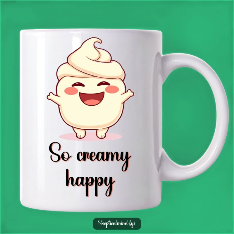 Funny Joyous Sour Cream Mug - Deliciously Happy Smile Gift!