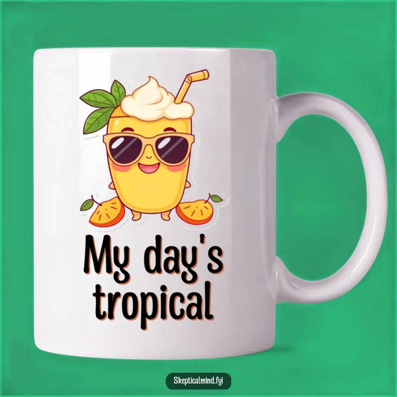 Funny Mango Smoothie Sunglasses Mug, Cool Fruit Character Perfect Gift