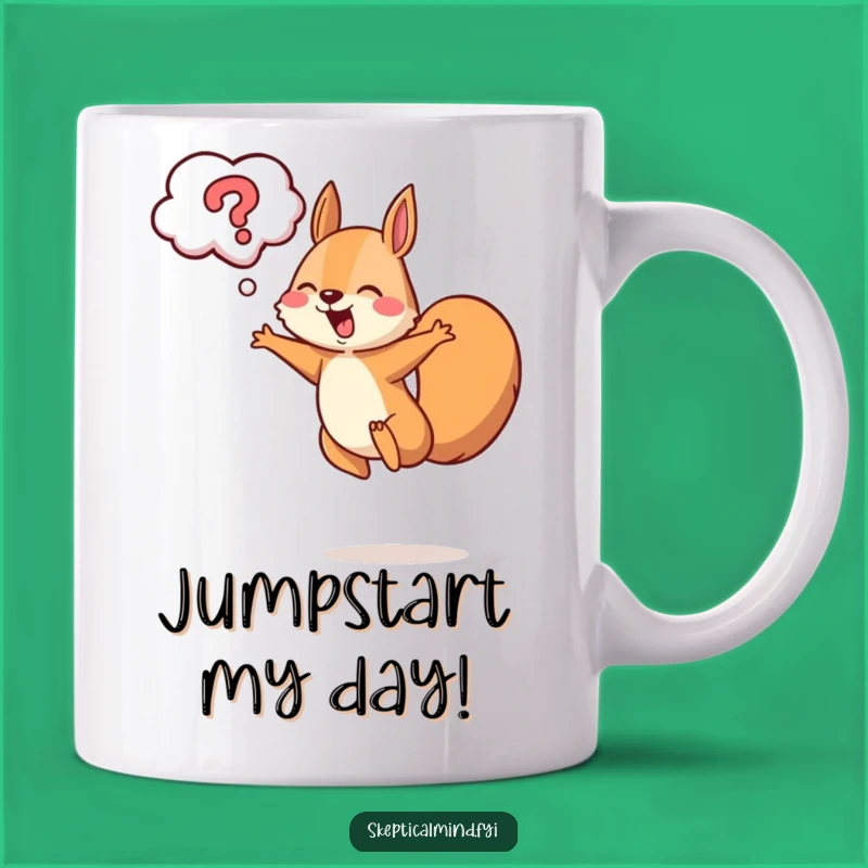 Funny Squirrel Leaping Mug - Curious Animal Gift