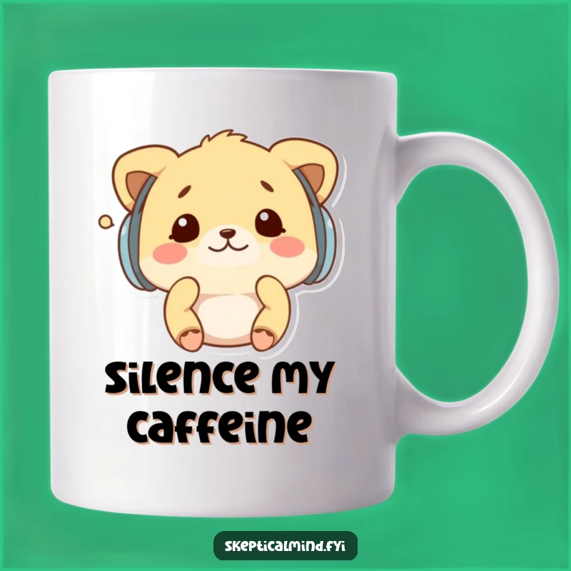 Funny Kawaii Animal Earmuffs Mug - Ignore the Noise, Sip in Peace