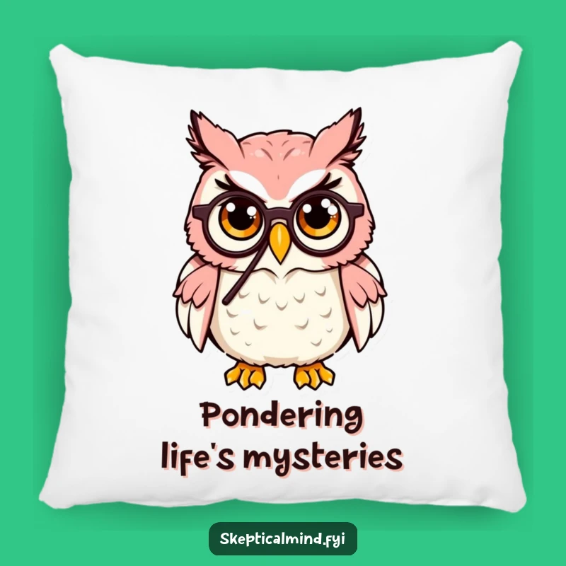 Funny Owl Pillow: Cozy Sophistication Cushion, Elegant & Funny Gift