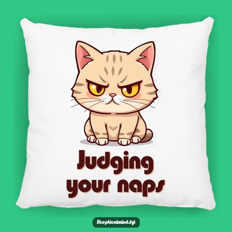 Funny Sassy Cat Comfort Pillow: Soft Feline Attitude Accent Gift