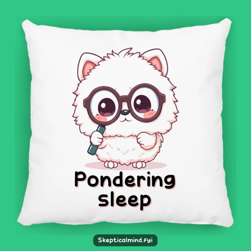 Funny Kawaii Pondering Pillow - Cozy Comfort & Cute Humor
