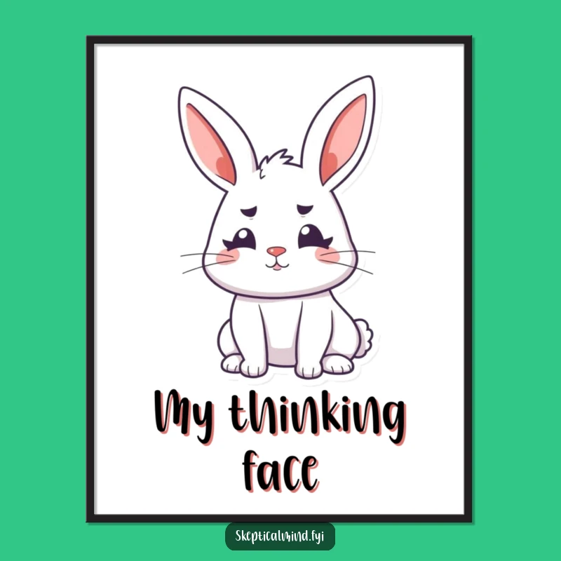 Funny Bunny Curious Art Print - Decorate with intrigue, a funny gift!