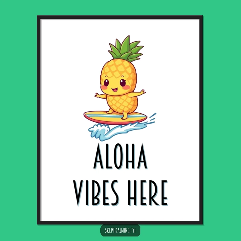 Funny Pineapple Smoothie Digital Art - Instant Tropical Laughs for Your Walls