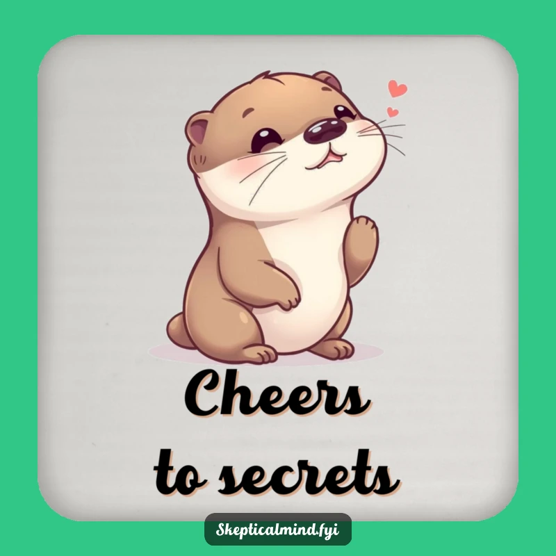 Funny Giggling Otter Coaster - Protect Surfaces with Cute Whispers