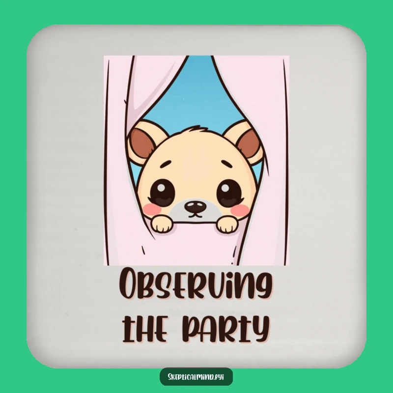 Funny Kawaii Animal Peeking Coasters - Protect Surfaces with Suspicion