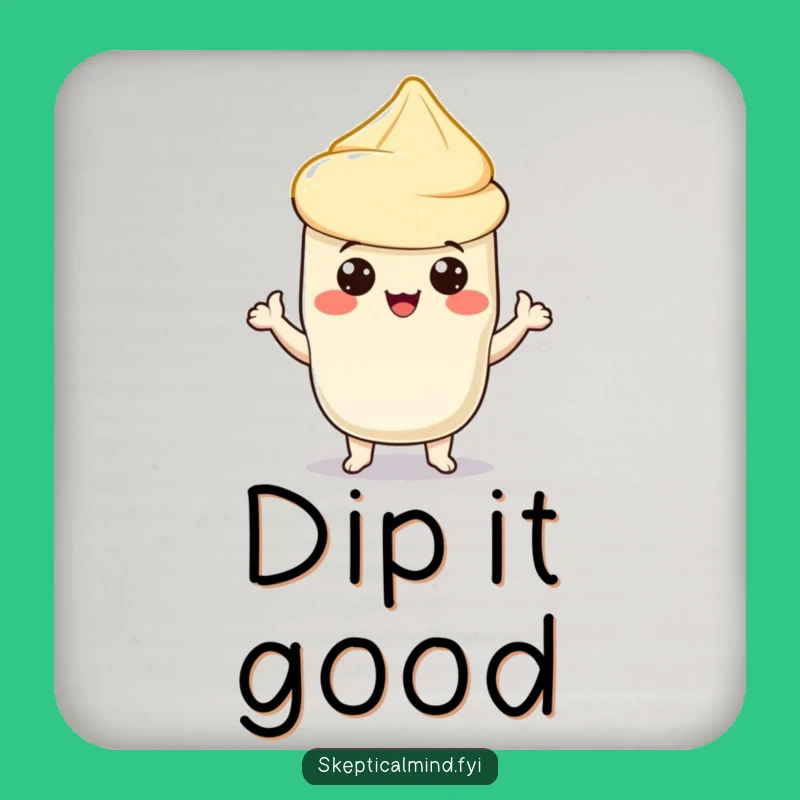 Funny Sour Cream Chip Presenter Coaster: Protect Surfaces with Hilarious Art