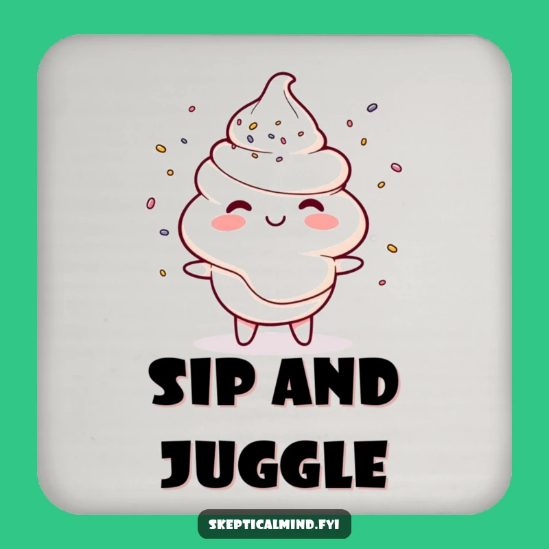 Funny Sour Cream Coaster Set: Protect Surfaces with Hilarious Sweetness