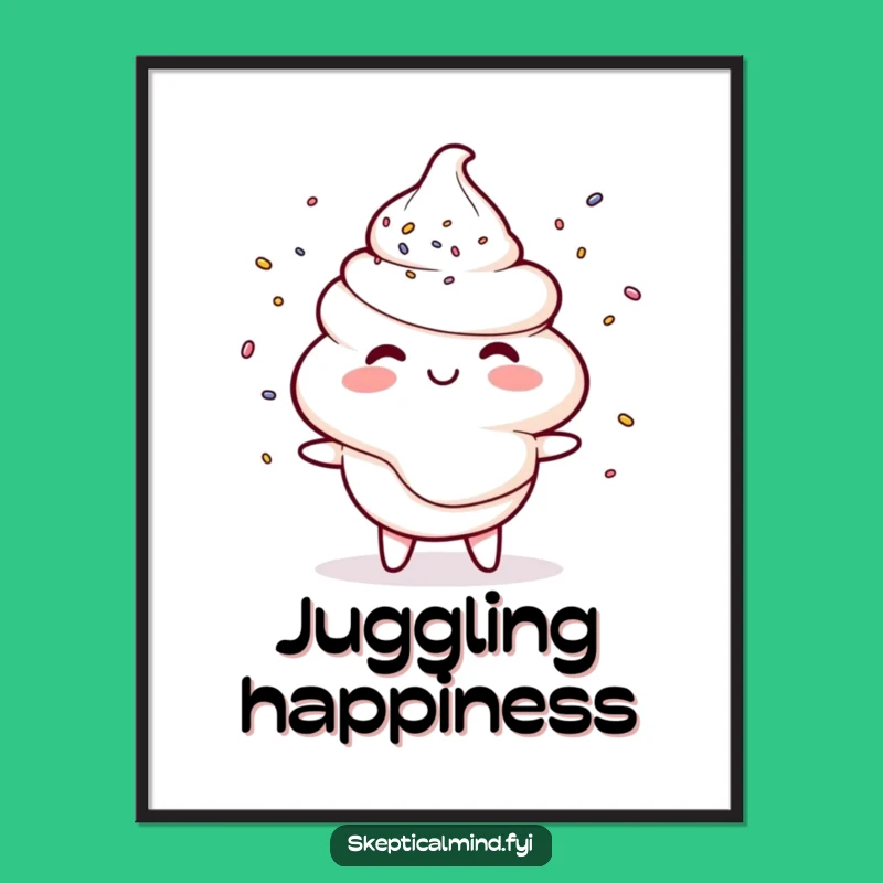 Funny Sour Cream Juggler Poster: Hilarious Wall Art for Sweet Spaces