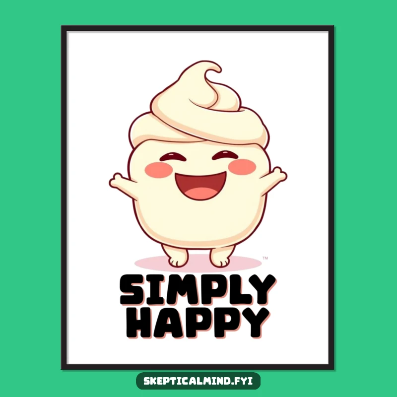 Funny Sour Cream Poster - Decorate with Happy, Creamy Humor!