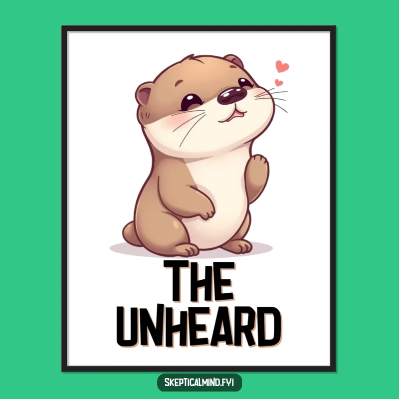 Funny Giggling Otter Poster - Add Playful Whispers to Your Walls