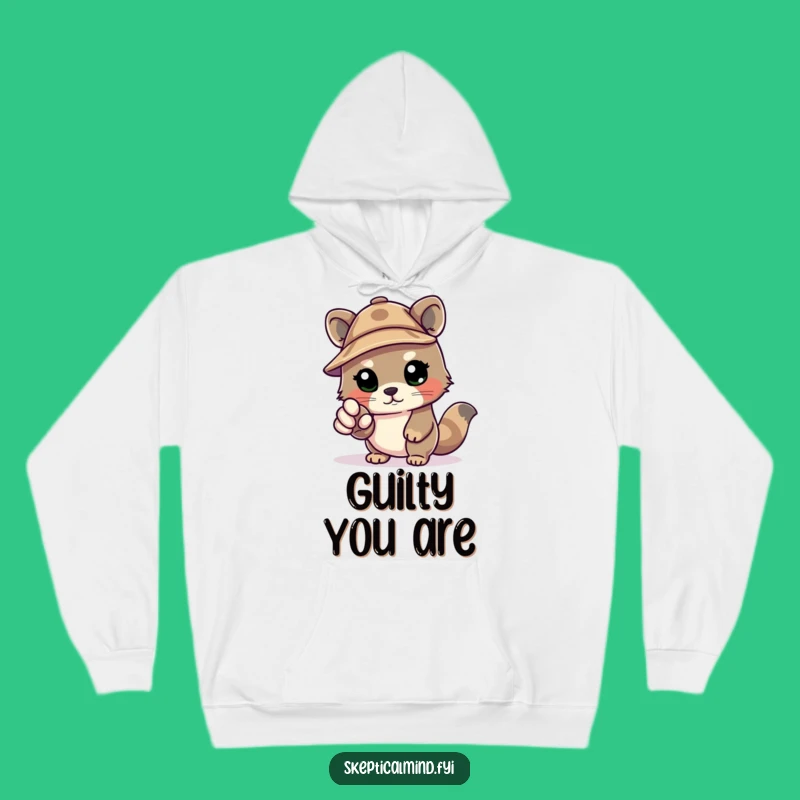 Cozy Funny Detective Kawaii Animal Hoodie: Warm Up to the Mystery