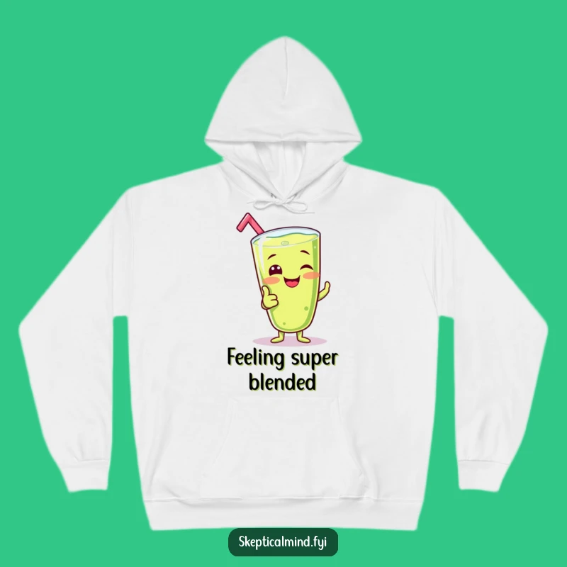 Funny Giggling Kiwi Smoothie Hoodie - Cozy Thumbs Up Sweatshirt - Gift