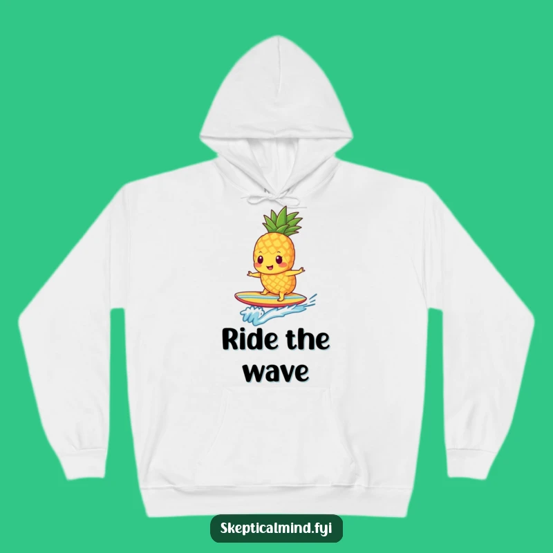 Funny Pineapple Surfer Hoodie - Cozy Tropical Humor Gift
