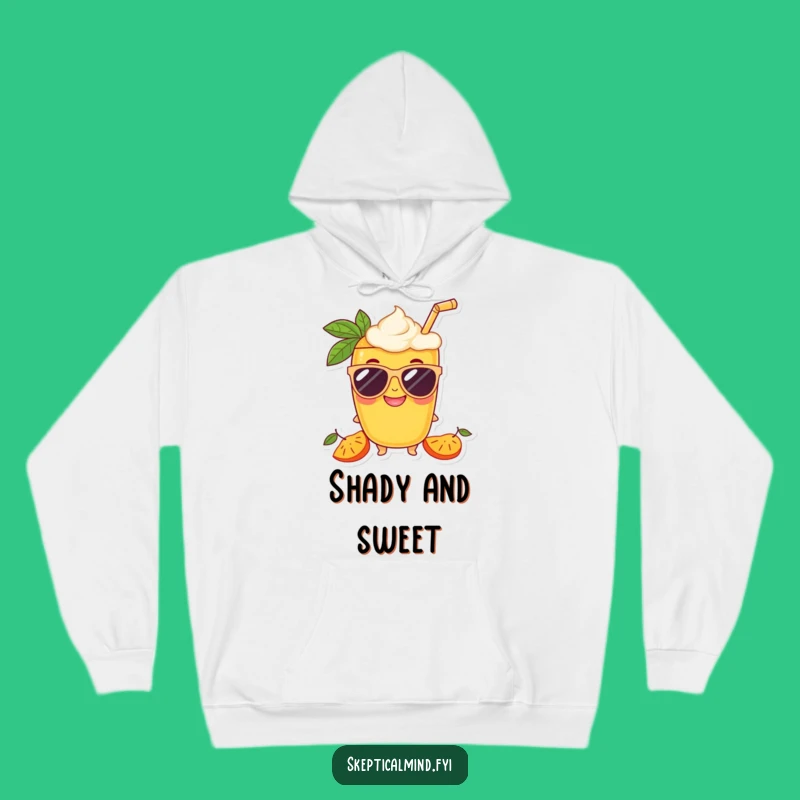 Funny Mango Smoothie Sunglasses Hoodie, Cozy Cool Fruit Character Sweatshirt Gift