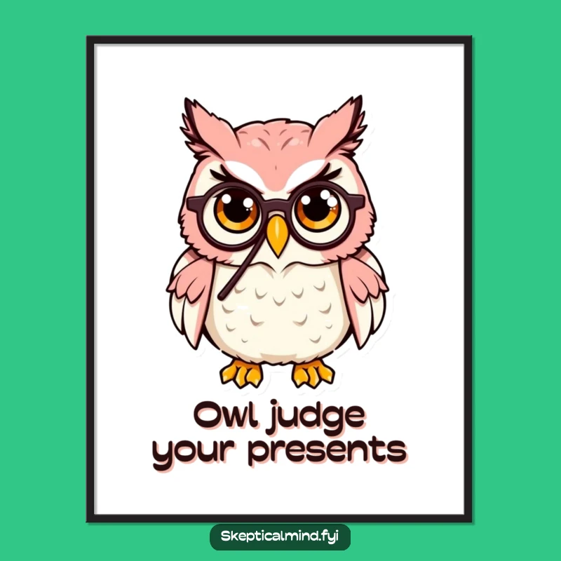 Free Printable Wall Art: Monocled Owl's Sass, Elegant Downloadable Decor!