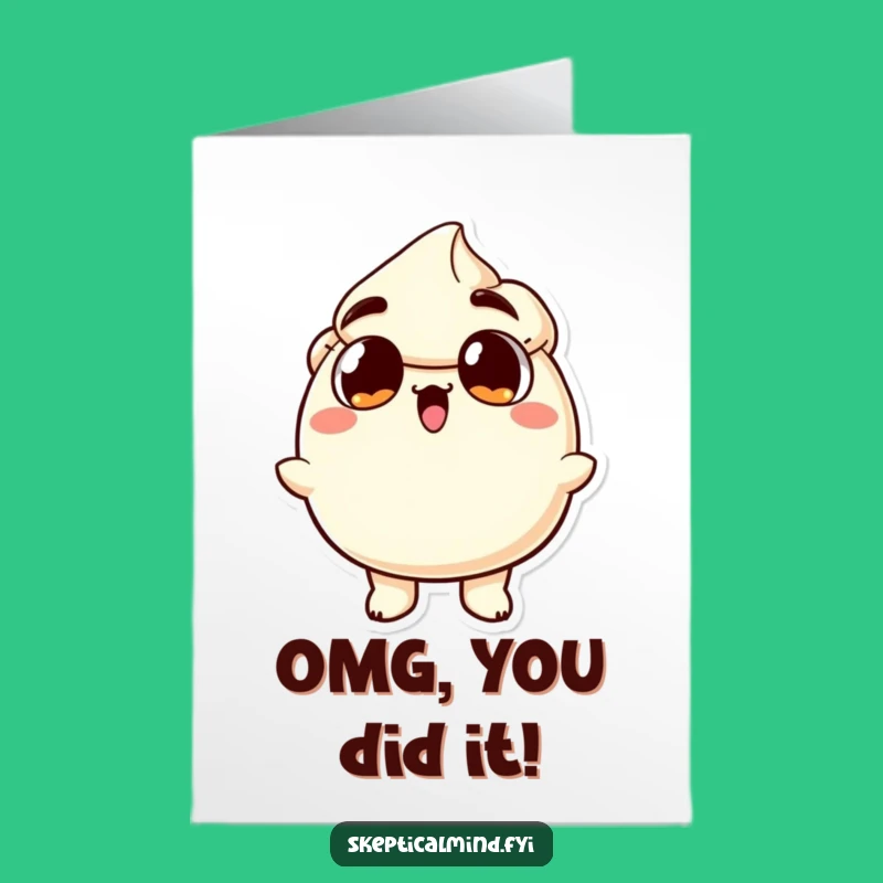 Free Printable Congrats Card: Shocked Sour Cream Achievement Humor Download