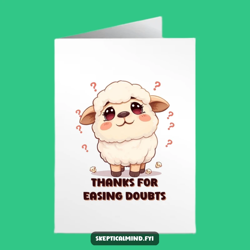 Free Printable Sheep Thank You Card - Doubts Vanished Downloadable!