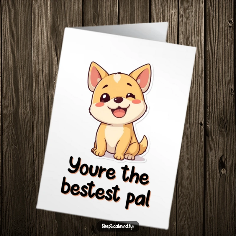 Funny Free Printable Thank You Card: Dog looking quizzical with head tilted, a cute and funny message.