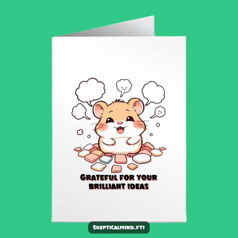 Free Printable Thank You Card: Hamster's Gratitude Thoughts, A Gift!