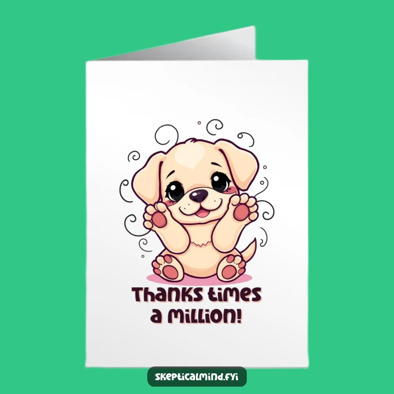 Free Printable Thank You Card: Puppy's Gratitude Choice, Funny Downloadable Gift