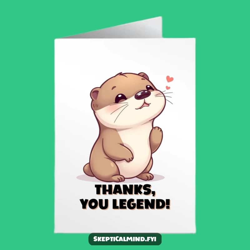 Say thank you with a hint of delightful secret using this free printable card! Print at home for a charming message.