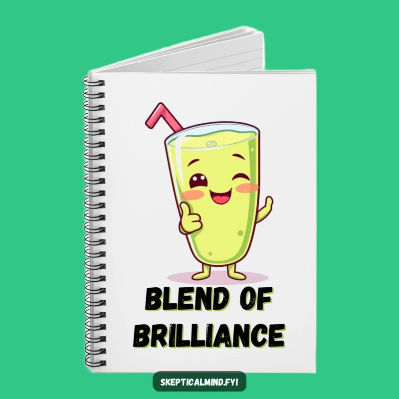 Funny Kiwi Smoothie Notebook - Giggling Thumbs Up Journal - Gift