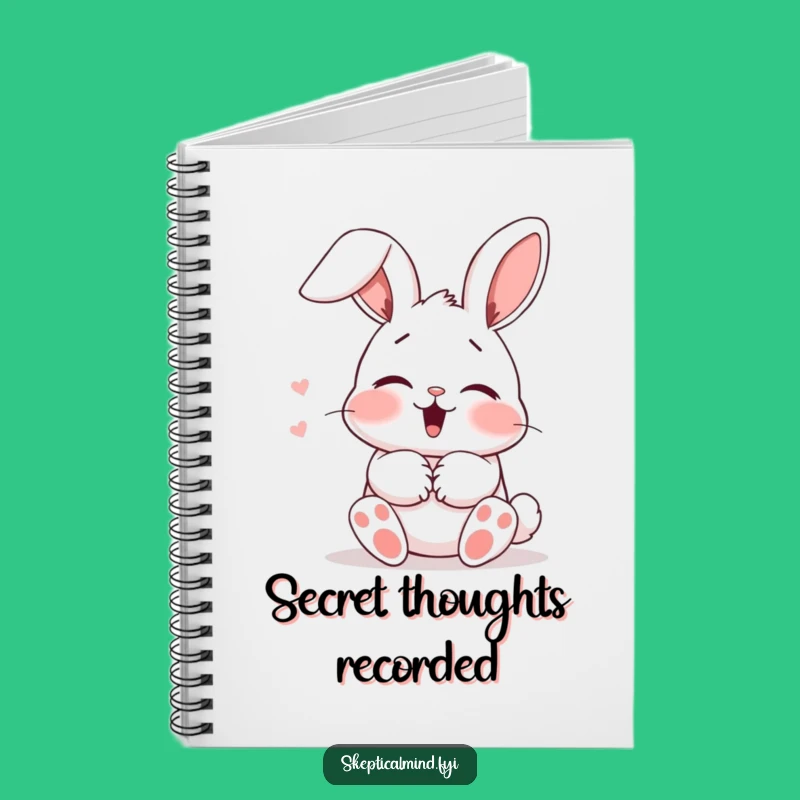 Funny Blushing Bunny Notebook: Giggling Cute Journal, Humorous Gift for Daily Notes