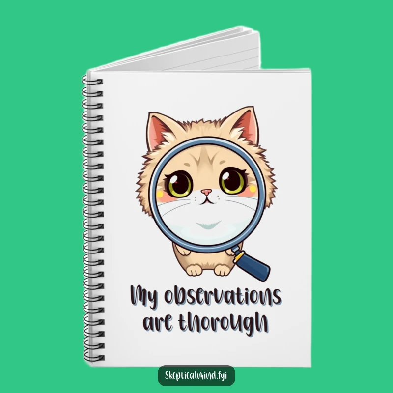Funny Cat Magnifying Glass Notebook: Jot Down Laughs, Clever Ideas, Perfect Gift!