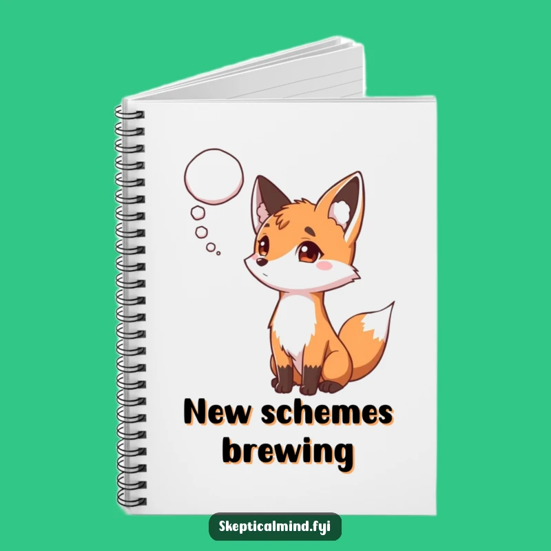 Funny Curious Fox Notebook - Capture Brilliant Ideas with Witty Style