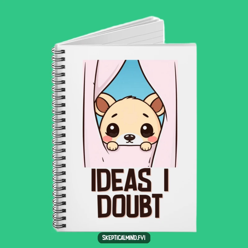 Funny Kawaii Animal Peeking Notebook - Jot Down Doubts and Ideas
