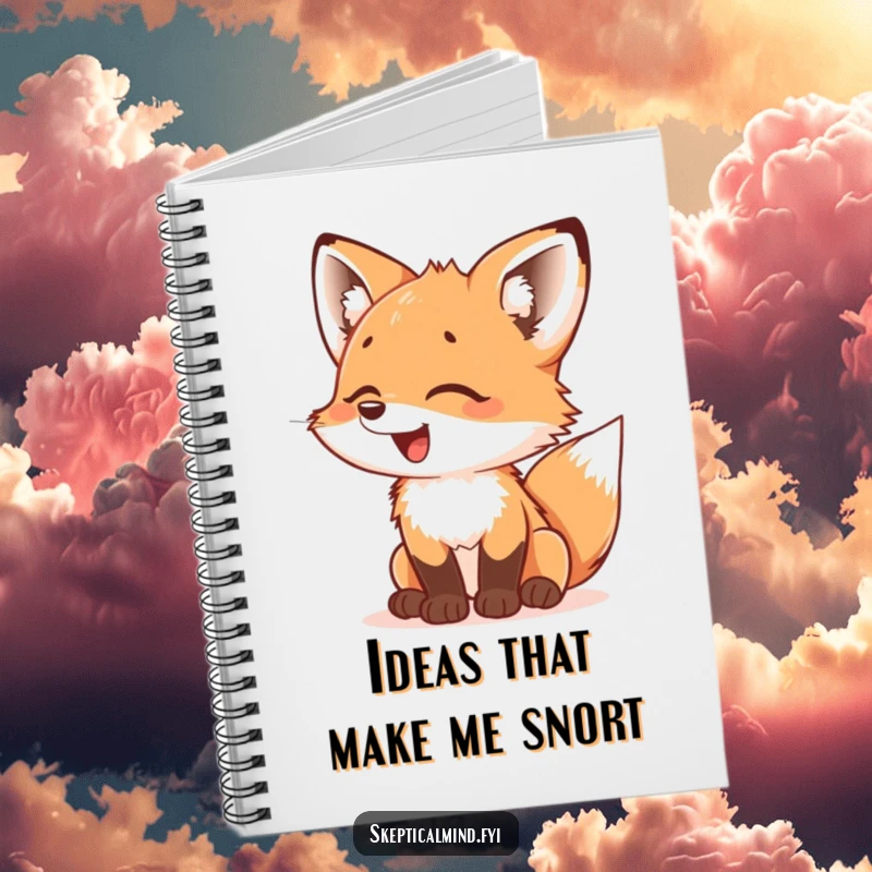Funny Fox Cub Notebook: A giggling fox cub looks at something with bewildered delight, perfect for jotting down wonders and ideas.