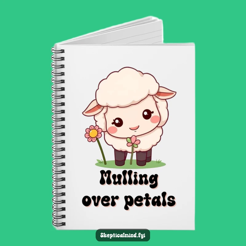 Funny Sheep Flower Notebook: Quizzical Sheep Journal For Your Thoughts