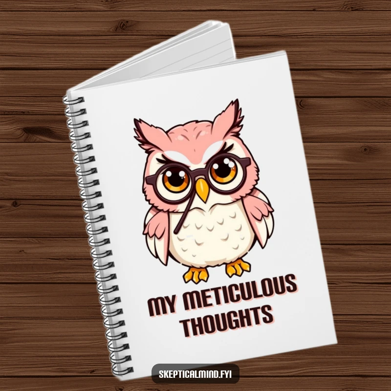 Funny Owl Notebook: A cute owl wearing a monocle raises an eyebrow, perfect for jotting down witty thoughts and ideas.