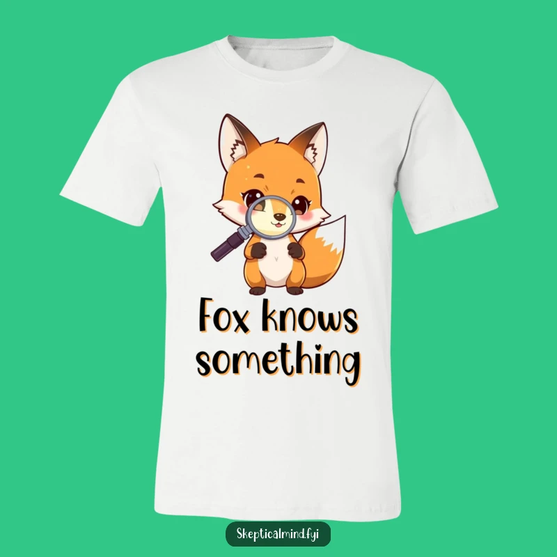 Funny Fox Explorer T-Shirt: Curious Fox's Discovery, Adventure Gift