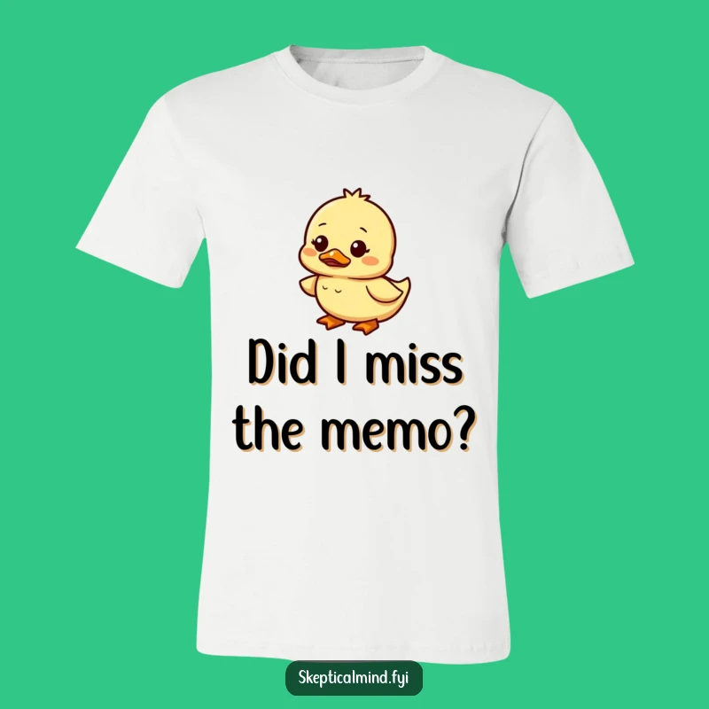 Funny Duckling Waddling T-Shirt - Amused Confusion Tee