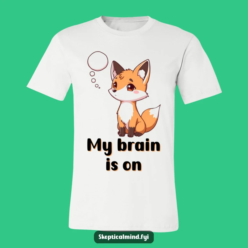 Funny Curious Fox T-Shirt - Wear Your Thoughts with Witty Appeal