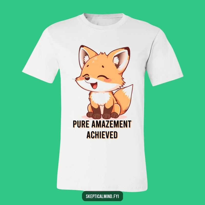 Funny Fox Cub T-Shirt: Giggling Wonder Tee, Ideal Adorable Funny Gift